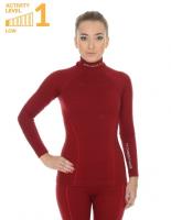 Brubeck Футболка женская дл.рукав Wool Merino 78% Бордо в Уфе