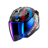 Shark Шлем Skwal I3 Jet Hellcat Black/Chrome/Blue в Уфе