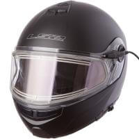 LS2 Мотошлем снегоходный FF325 Strobe Electric Snow Solid Черный Матовый в Уфе