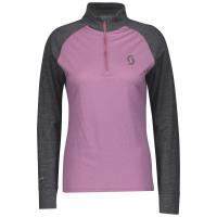 Scott Термокофта женская  Zip Defined Merino dark grey melange/cassis pink в Уфе