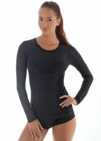 Brubeck Футболка женская дл.рукав Comfort Wool Черный в Уфе