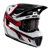 Leatt Шлем кроссовый  7.5 V26 White-Red + очки Velocity 4.5 в Уфе