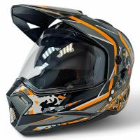 AIM Шлем кросс/эндуро JK802S Orange/Grey/Black в Уфе