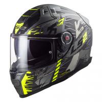 LS2 Мотошлем FF811 Vector II Techbot матовый серо-желтый в Уфе