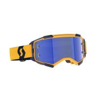 Scott Очки кроссовые Fury dark yellow/dark blue/blue chrome works в Уфе