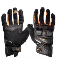 Sweep Перчатки кожаные+текстиль Hammer Black/Orange в Уфе