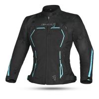 Dimox Мотокуртка текстиль Margo Women Black/Turquoise в Уфе