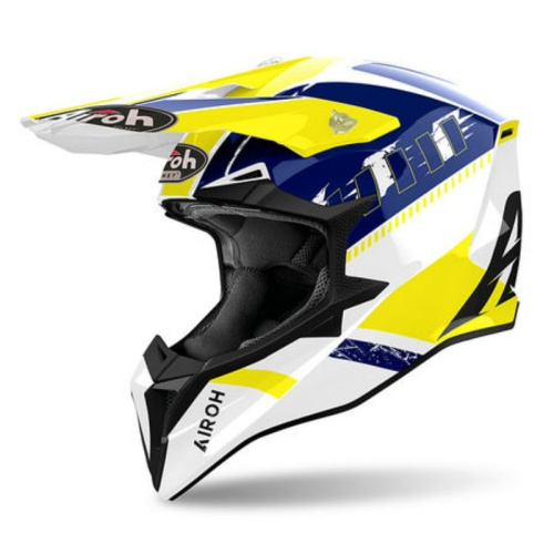 Airoh Мотошлем Wraaap Feel Yellow/Blue Gloss в Уфе
