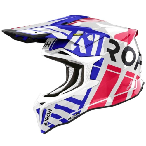 Airoh Мотошлем Strycker Brave Blue/Red Gloss в Уфе