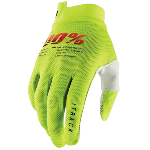 100% Мотоперчатки текстильные ITrack Fluo/Yellow в Уфе