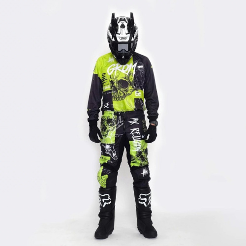 Grom Штаны кроссовые MX Religion lime в Уфе