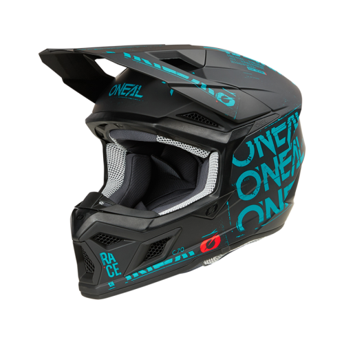 Oneal Шлем кроссовый 3Series Static черный/бирюзовый в Уфе